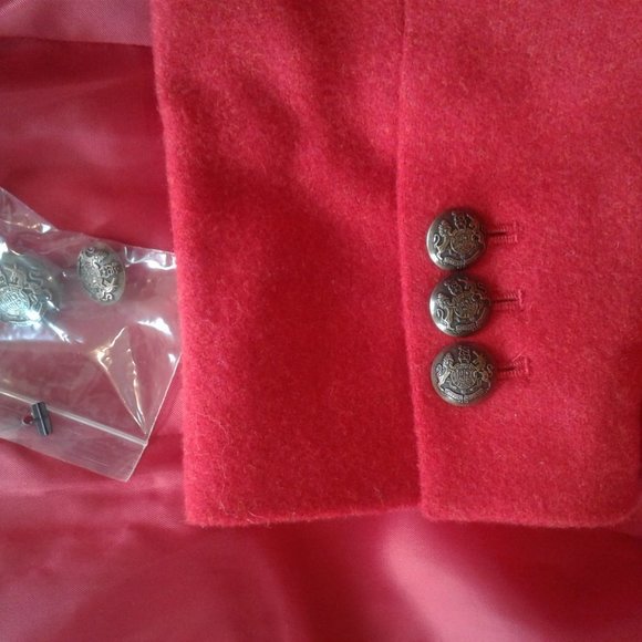 Talbots Red Two-Button Wool-Blend Jacket - Picture 7 of 7